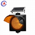 Solar LED Amber Flashing Traffic Warning Light 1