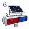 Red Blue Solar Flashing Traffic Warning