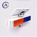 Red Blue Solar Flashing Traffic Warning Light