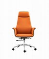 Light Orange Leather Chair for Office