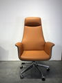 Light Orange Leather Chair for Office Building 3