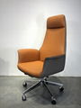 Light Orange Leather Chair for Office Building