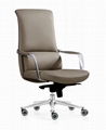 Light Grey Office Leather Chair for Meeting Room Project Construction