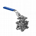 3PC Stainless Steel High Platform Threaded Industrial Floating Ball Valve 3
