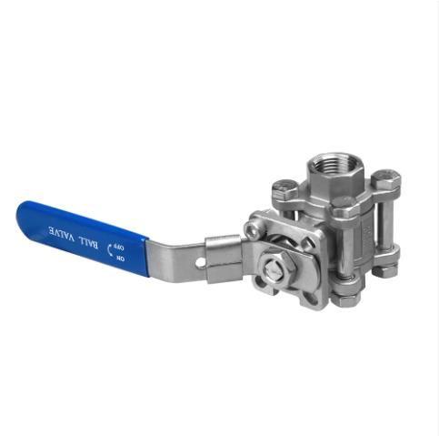 3PC Stainless Steel High Platform Threaded Industrial Floating Ball Valve 4