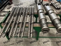 Conical twin screw barrel for PVC door