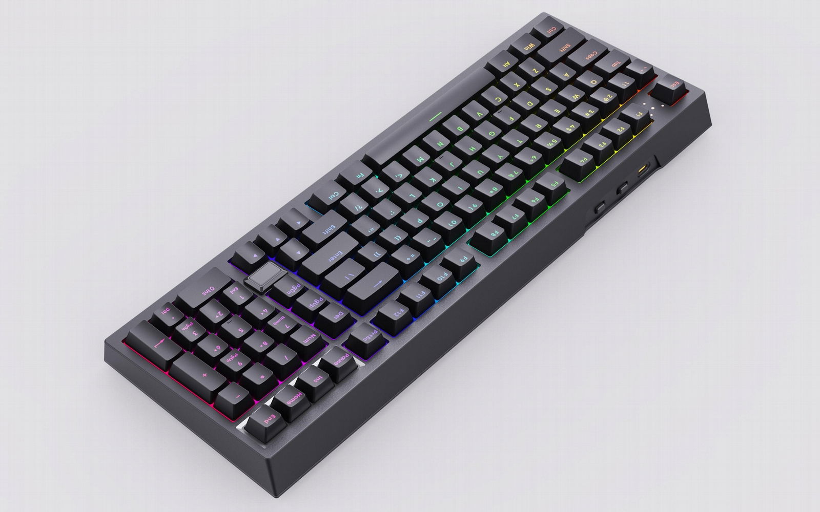 RGB Lighting Mechanical Gaming Keyboard 101 Keys Computer Keyboard Black 3