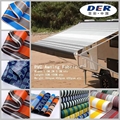 Hot Waterproof High Quality Laminated PVC Striped Tarpaulin Window Awning Fabric