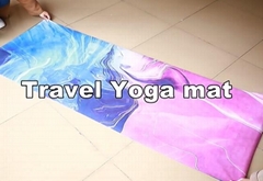BSCI CHINA Factory Hot sale Custom logo printed travel yoga mat foldable natural