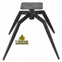 Black Steel Iron Tilt Beveled Top Plate with Pitched Spider Swivel Base for Dini