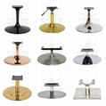 strong swivel chair round base chrome iron trumpet chair base flat metal round b