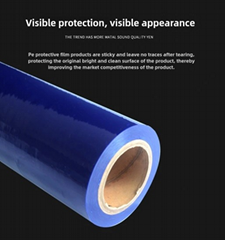 Blue PE protective film Aluminum stainless steel metal aluminum plate door and w