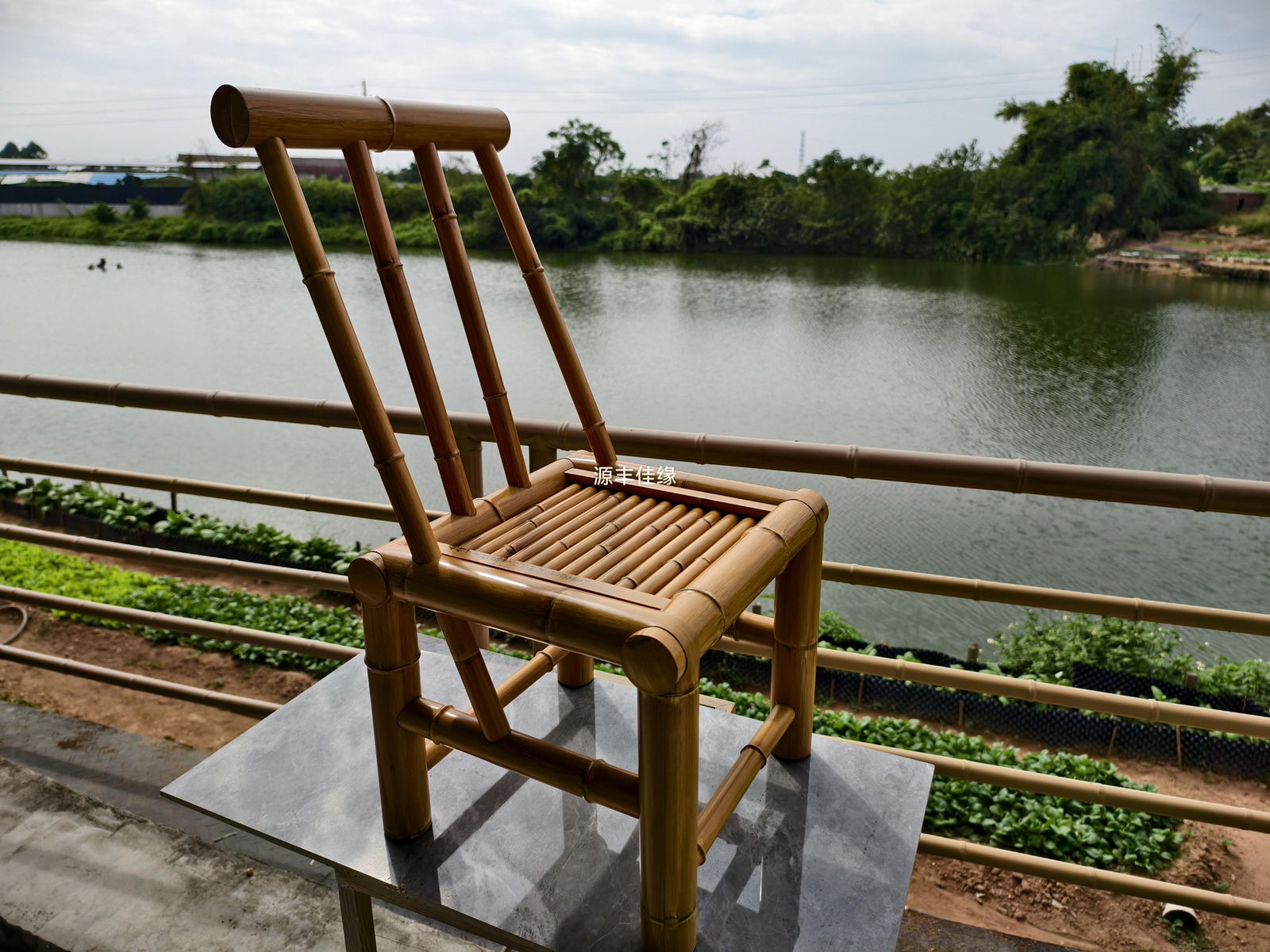 Stainless steel imitation bamboo chair 2