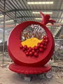 Pomegranate Shape Urban Landscape Stainless Steel Sculpture