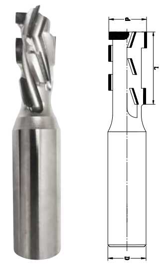 PCD Sizing Router Cutter, Z2+2