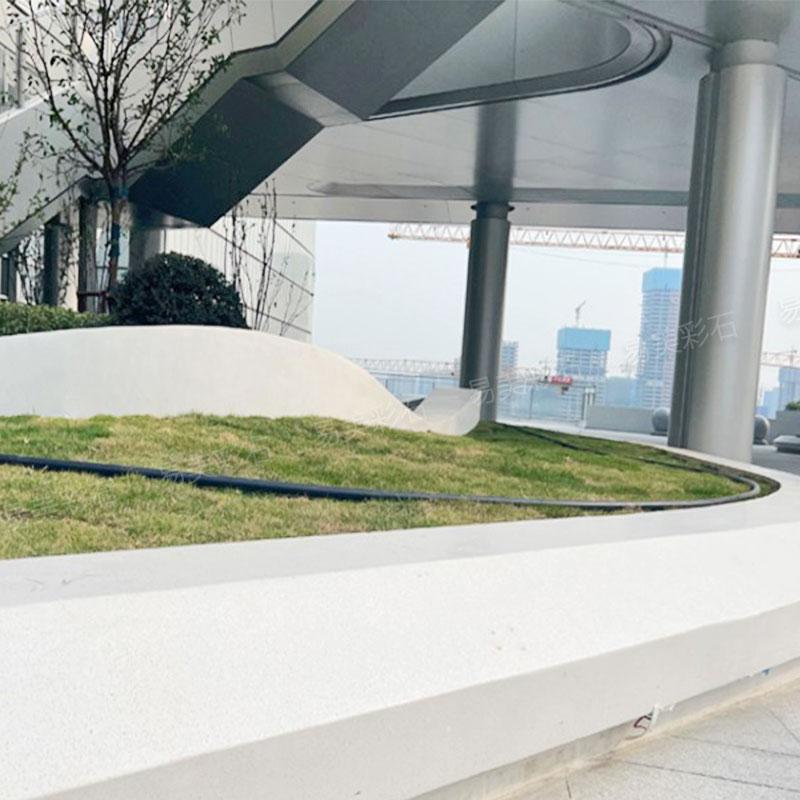 泰克石树池异形景观水磨石现场定制施工 2