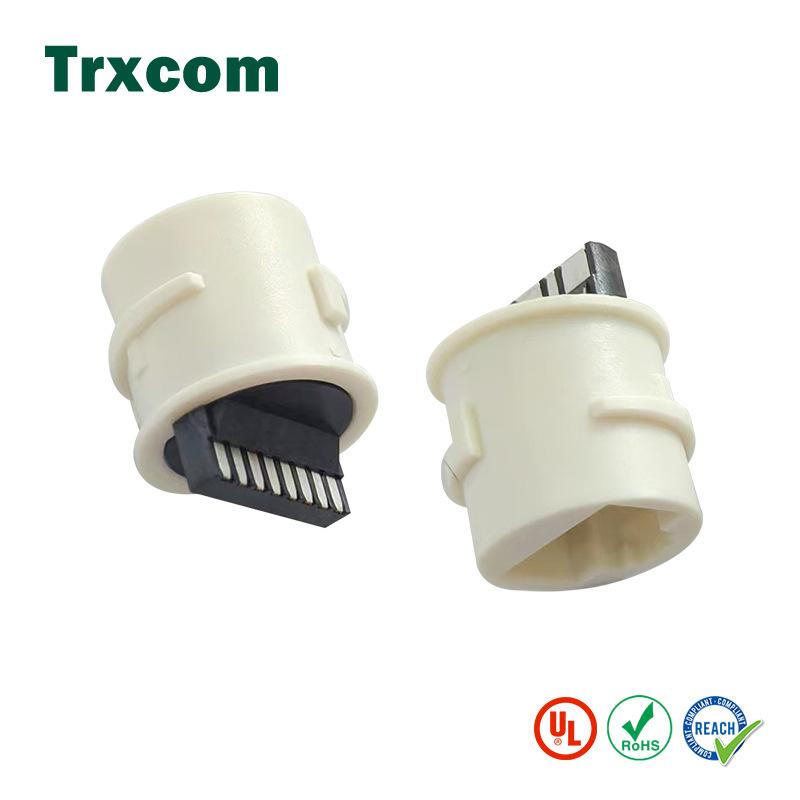 泰瑞康RJ45连接器8P8C防水母座网口连接器 安防尾线水晶头母座 4
