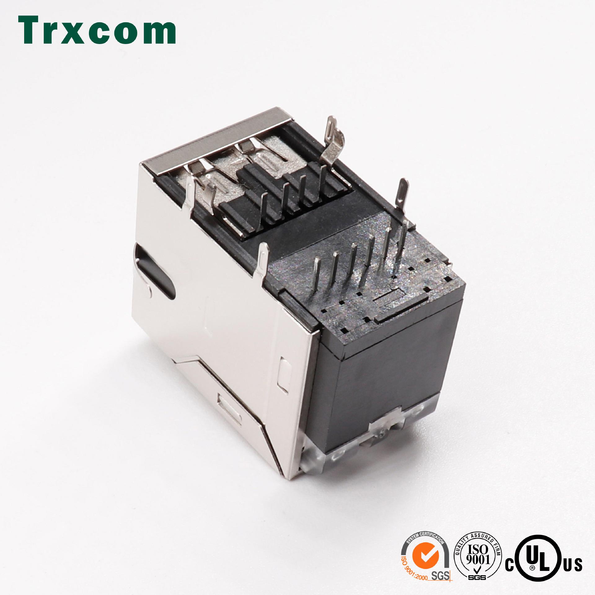 泰瑞康原廠原裝TRJU3401AONL集成網絡變壓器帶USB接口 RJ 45連接器