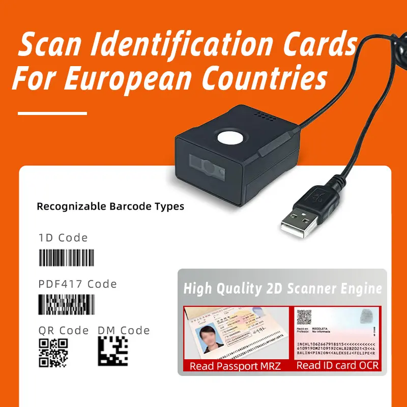 XT2010CHD International Travel Passport Reader OCR Scanner 2