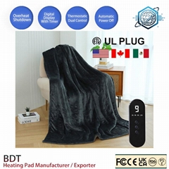 Customizable 120V 60Hz Soft Flannel Body Heating Pad 60°C Overheat Protection 