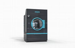 High-capacity rotary tumble dryer for industrial laundries