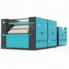 Energy-efficient pillowcase processing system for commercial laundries