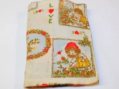 SWEET Vintage 1950s Handmade CHILDS ACTIVITY QUIET TIME Cloth Book Tricky Dogs