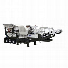 Jaw crusher,HX serious tire type mobile crushing and screening machine