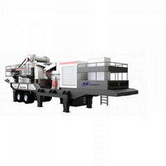 HX serious impact crusher tire type mobile crushing and screening machine