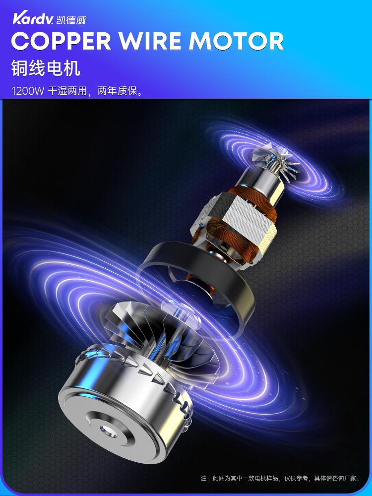 凱德威吸塵器GS-1245商業辦公室干濕兩用45L容量1200W 5