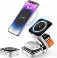 Magnetic foldable 3 in 1 wireless charger Fast charging for apple iphone