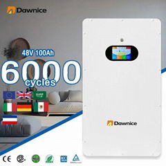 Dawnice 5kWh Wall Mounted Home Solar Lithium Battery