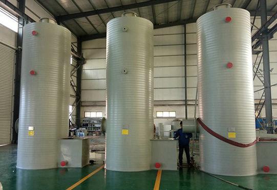 湖北黃岡華昇塑業廢氣處理淨化塔廠家 PPH酸霧塔噴淋塔 2