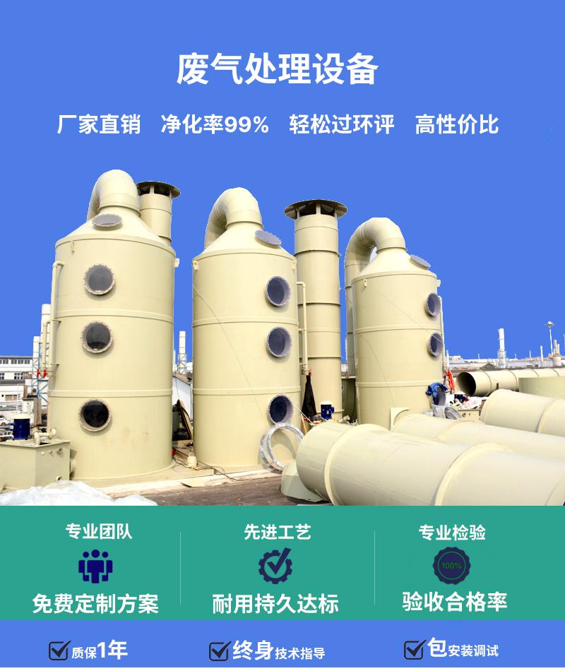 九江厂家直销塑料喷淋塔 PP废气处理塔酸雾净化塔 适用范围广 3