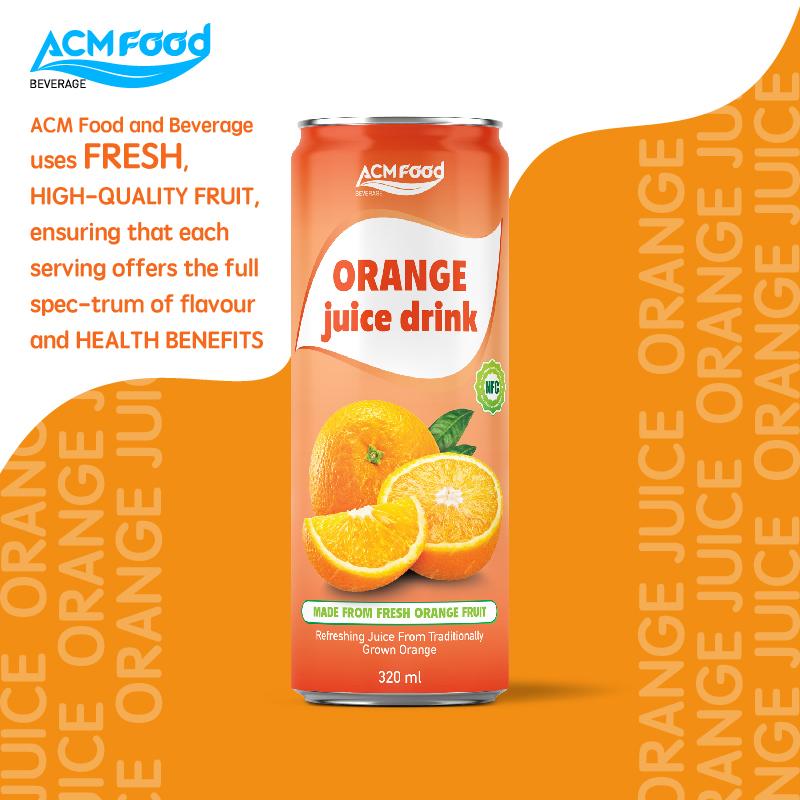 320ml ACM Orange Juice in can