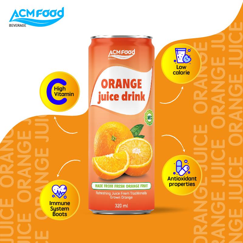 320ml ACM Orange Juice in can 3