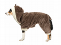 Teddy fleece dog coat with small  reindeer hood  4