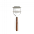 Stainless Steel Grooming hair Rake Pet Dematting Wooden Handle Comb