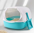 Fully Enclosed Litter Box with Door Pet Cat Toilet
