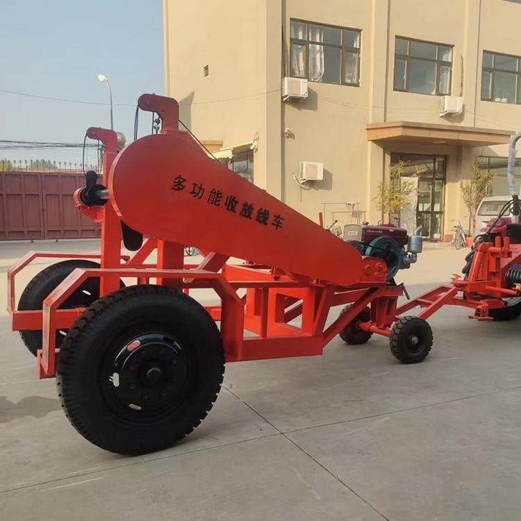 电缆盘放线拖车 加固型5吨10吨电缆放线炮车 2