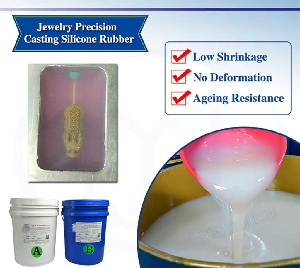 clear platinum cure silicone rubber jewelry molding high quality free sample  3