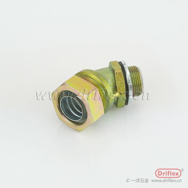 铁镀锌45度弯头外螺纹金属软管连接器M20*1.5-M50*1.5 2