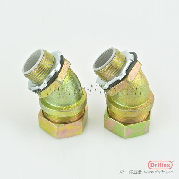 铁镀锌45度弯头外螺纹金属软管连接器M20*1.5-M50*1.5 3