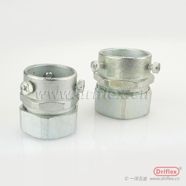 鋅合金卡套式接頭三柱式金屬軟管連接器3/8"到4“ 2