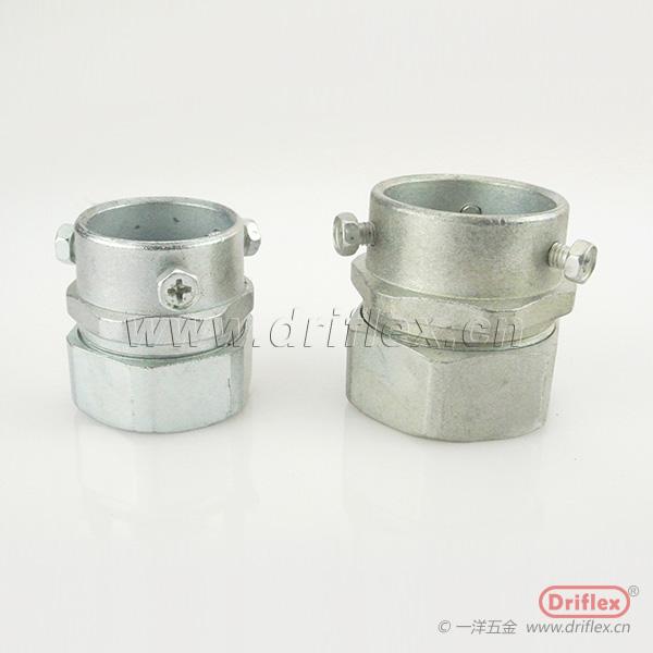 鋅合金卡套式接頭三柱式金屬軟管連接器3/8"到4“ 4