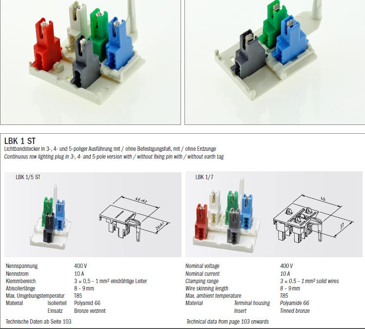 LBK线条灯分线器 中光LED 5色垂直分线267-226 267-315 26 7-314
