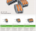 PCT-213孔連接器 LED照明燈具接線夾 面板燈 建築布線端子22 2-41 3