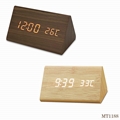 Electronic desktop digital table clock  woonden electronic clock 1