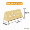 electronic  woonden  alarm clock temperature and humidity wood clock 2