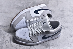 Air Jordan 1 Low Gray Blue AJ1 Low-top casual sneakers with official color match